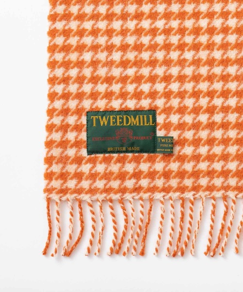 TWEED MILL（ツイードミル）の「TWEEDMILL BRITISH BLANKET ツイードミル ストール（ストール/ショール・レディース・ブラック×ホワイト/ブルー/オレンジ/モスグリーン/グリーン/ローズ/ブルー系・FREE）」の8枚目の写真