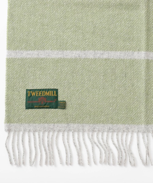 TWEED MILL（ツイードミル）の「TWEEDMILL BRITISH BLANKET ツイードミル ストール（ストール/ショール・レディース・ブラック×ホワイト/ブルー/オレンジ/モスグリーン/グリーン/ローズ/ブルー系・FREE）」の10枚目の写真