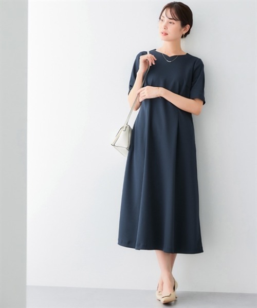 7days Life Styling(セブンデイズライフスタイリング)の「セットアップ対応半袖ワンピース(ワンピース・レディース・ネイビー/ブラック・3L/4L/5L/L/LL/6L/M/S)」の3枚目の写真