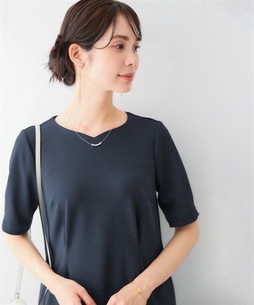 7days Life Styling(セブンデイズライフスタイリング)の「セットアップ対応半袖ワンピース(ワンピース・レディース・ネイビー/ブラック・3L/4L/5L/L/LL/6L/M/S)」の5枚目の写真