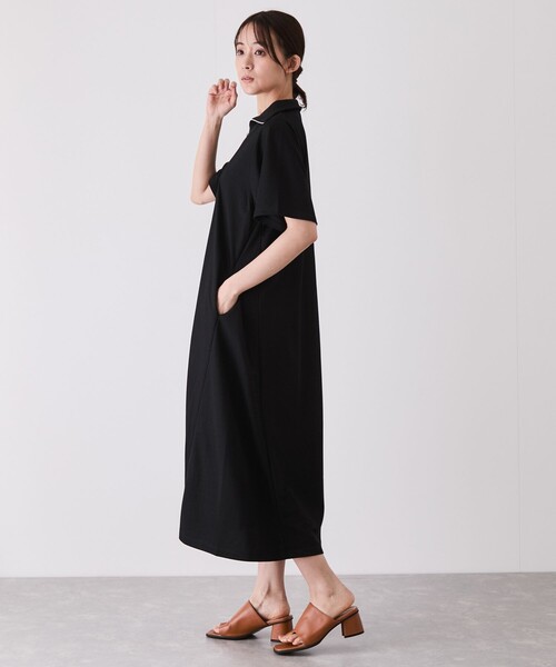 Jayro（ジャイロ）の「ハーフジップワンピース（ワンピース・レディース・ピンク/チャコールグレー/ブラック/ブルー・M）」の7枚目の写真