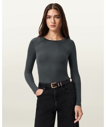 ALLSAINTS | RINA LONG SLEEVE CREW NECK T-SHIRT | RINA 長袖 クルー ネック Tシャツ(Tシャツ/カットソー)