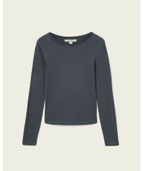 ALLSAINTS(オールセインツ)の「RINA LONG SLEEVE CREW NECK T-SHIRT | RINA 長袖 クルー ネック Tシャツ(Tシャツ/カットソー・レディース・グレー系その他・XS/S/M)」の9枚目の写真