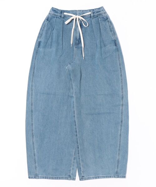 INTERPLANET（インタープラネット）の「【CLOCHE】カーブルーズデニム（デニムパンツ・レディース・ベージュ/サックスブルー・FREE）」の8枚目の写真