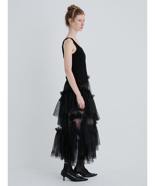SORIN(ソリン )の「Tulle Docking Tank Dress/チュールドッキングタンクドレス(ワンピース・レディース・マルチ/ブラック/レッド・38)」の6枚目の写真