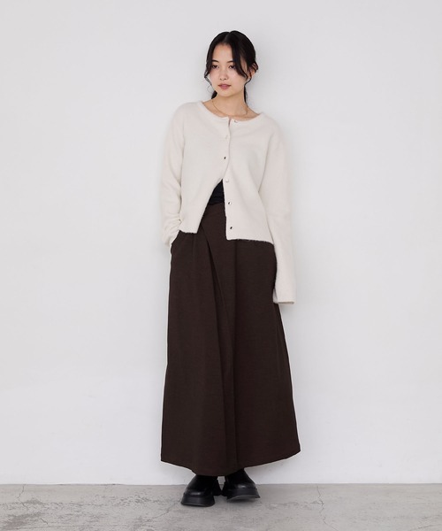 forksy.（フォルクシー）の「【forksy.】ピーチツイルラップデザインIラインロングスカート（スカート・レディース・ブラウン/ブラック・FREE）」の22枚目の写真