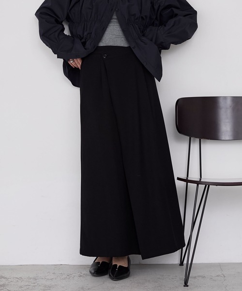 forksy.（フォルクシー）の「【forksy.】ピーチツイルラップデザインIラインロングスカート（スカート・レディース・ブラウン/ブラック・FREE）」の11枚目の写真