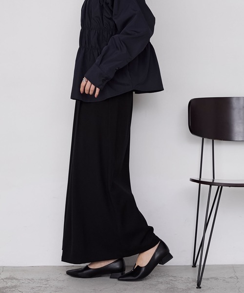 forksy.（フォルクシー）の「【forksy.】ピーチツイルラップデザインIラインロングスカート（スカート・レディース・ブラウン/ブラック・FREE）」の12枚目の写真