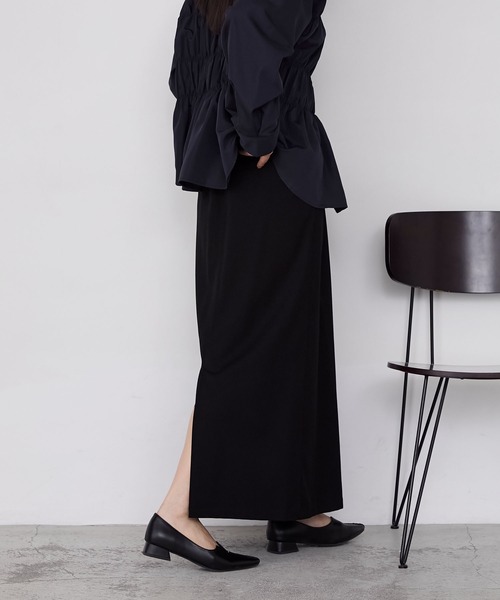 forksy.（フォルクシー）の「【forksy.】ピーチツイルラップデザインIラインロングスカート（スカート・レディース・ブラウン/ブラック・FREE）」の13枚目の写真