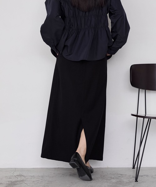 forksy.（フォルクシー）の「【forksy.】ピーチツイルラップデザインIラインロングスカート（スカート・レディース・ブラウン/ブラック・FREE）」の14枚目の写真