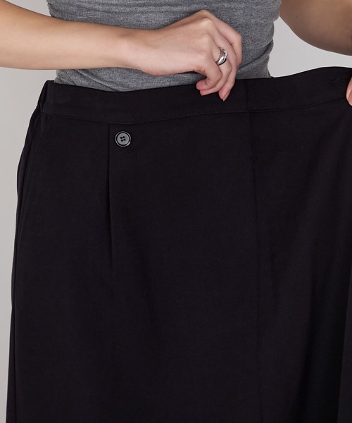 forksy.（フォルクシー）の「【forksy.】ピーチツイルラップデザインIラインロングスカート（スカート・レディース・ブラウン/ブラック・FREE）」の3枚目の写真