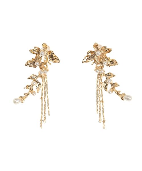 MERCURYDUO（マーキュリーデュオ）の「フラワーモチーフイヤリング（ピアス（両耳用）・レディース・シルバー/ゴールド・FREE）」の8枚目の写真