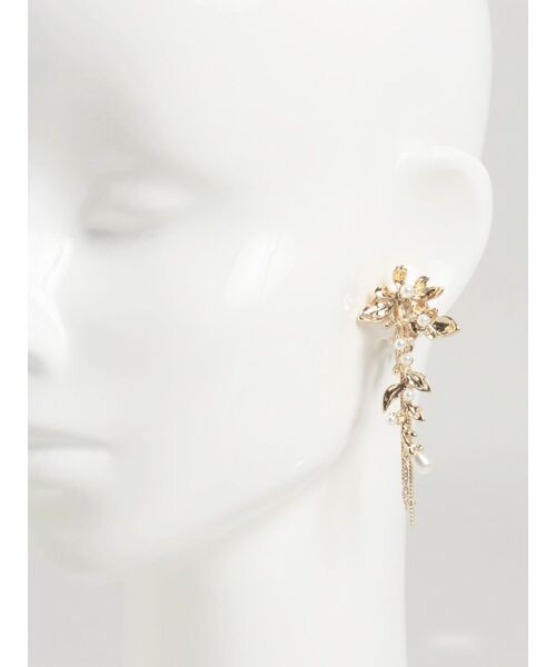 MERCURYDUO（マーキュリーデュオ）の「フラワーモチーフイヤリング（ピアス（両耳用）・レディース・シルバー/ゴールド・FREE）」の5枚目の写真