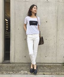 TAVERNITI SO JEANS | 【JIMMYTAVERNITI/ジミータヴァニティ】デニムパンツ　ホワイト　スキニー　Ｊａｎｉｓ　Ａｎｋｌｅ　Ｓｋｉｎｎｙ/ジャニス　アンクル　スキニー(デニムパンツ)