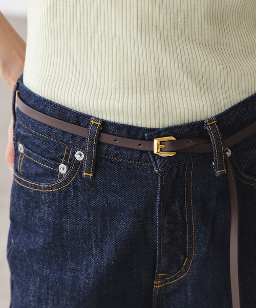 Noble（ノーブル）の「ATELIER AMBOISE/アトリエ アンボワーズ 細ベルト（ベルト・レディース・レッド/ブラウン/ベージュ・80）」の2枚目の写真