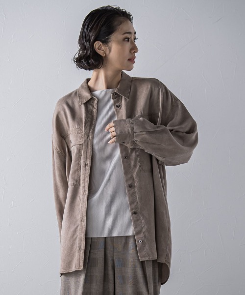 la.f…(ラエフ)の「"体型を気にせず着られる"リブカットソー≪手洗い可能≫(Tシャツ/カットソー・レディース・ホワイト/ベージュ・9号)」の17枚目の写真