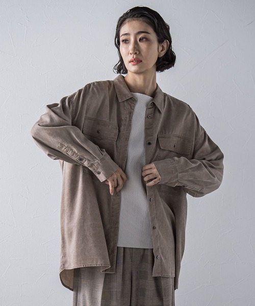 la.f…(ラエフ)の「"体型を気にせず着られる"リブカットソー≪手洗い可能≫(Tシャツ/カットソー・レディース・ホワイト/ベージュ・9号)」の18枚目の写真