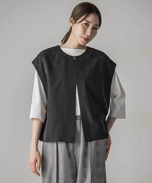 la.f…(ラエフ)の「"体型を気にせず着られる"リブカットソー≪手洗い可能≫(Tシャツ/カットソー・レディース・ホワイト/ベージュ・9号)」の22枚目の写真