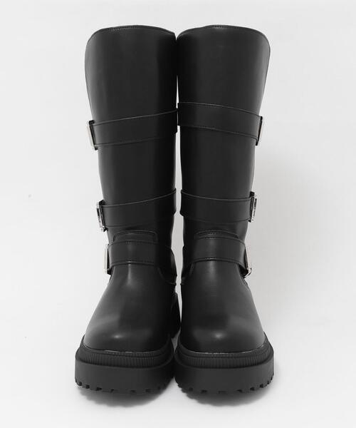 WEGO(ウィゴー)の「WEGO/サイドベルトロングブーツ(ブーツ・レディース・ブラック/ベージュ・SMALL/MEDIUM/LARGE)」の20枚目の写真