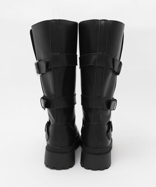WEGO(ウィゴー)の「WEGO/サイドベルトロングブーツ(ブーツ・レディース・ブラック/ベージュ・SMALL/MEDIUM/LARGE)」の21枚目の写真