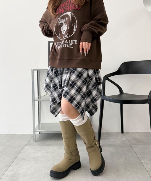 WEGO(ウィゴー)の「WEGO/サイドベルトロングブーツ(ブーツ・レディース・ブラック/ベージュ・SMALL/MEDIUM/LARGE)」の15枚目の写真