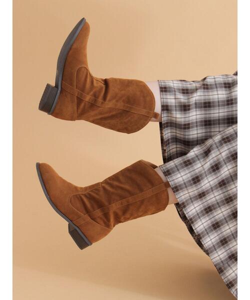 ehka sopo（エヘカソポ）の「ウエスタンブーツ（ブーツ・レディース・ブラック/ブラウン/キャメル・M/L）」の21枚目の写真