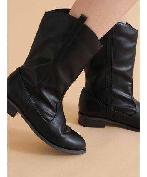 ehka sopo（エヘカソポ）の「ウエスタンブーツ（ブーツ・レディース・ブラック/ブラウン/キャメル・M/L）」の14枚目の写真