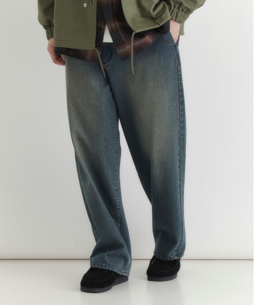 BACK NUMBER(バックナンバー)の「【BACK NUMBER】ウエストイージーバギージーンズ (トレンド/イージーウエスト/デイリー/カジュアル)(その他パンツ・メンズ・ダークインディゴブルー/その他1/ブラック・L/XL/M)」の1枚目の写真