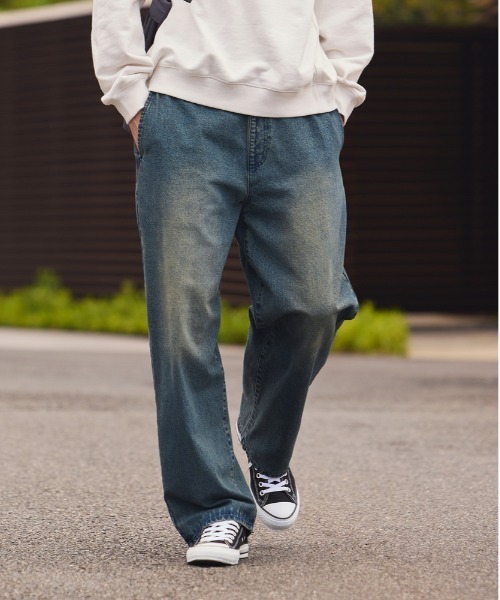 BACK NUMBER(バックナンバー)の「【BACK NUMBER】ウエストイージーバギージーンズ (トレンド/イージーウエスト/デイリー/カジュアル)(その他パンツ・メンズ・ダークインディゴブルー/その他1/ブラック・L/XL/M)」の4枚目の写真