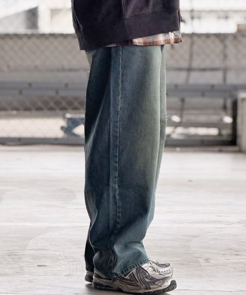 BACK NUMBER(バックナンバー)の「【BACK NUMBER】ウエストイージーバギージーンズ (トレンド/イージーウエスト/デイリー/カジュアル)(その他パンツ・メンズ・ダークインディゴブルー/その他1/ブラック・L/XL/M)」の19枚目の写真