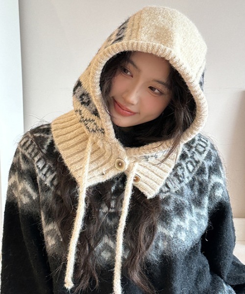 セール】ノルディックフードウォーマー/バラクラバ（ニットキャップ