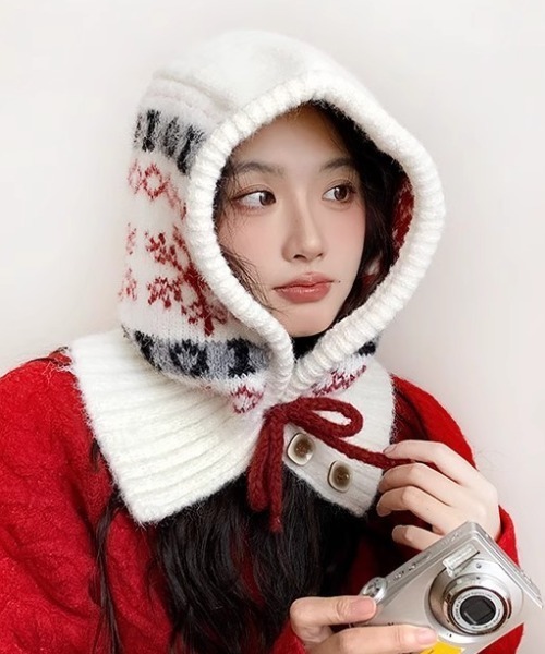 セール】ノルディックフードウォーマー/バラクラバ（ニットキャップ