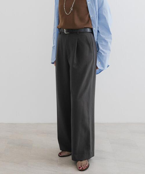 F by ROSSO（エフバイロッソ）の「『UR TECH SMOOTHLUXE』F by ROSSO　タックワイドパンツ（その他パンツ・レディース・ベージュ/ブラック/チャコールグレー・38/36/34）」の19枚目の写真