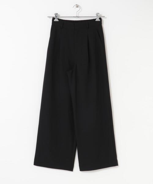 F by ROSSO(エフバイロッソ)の「『UR TECH SMOOTHLUXE』F by ROSSO タックワイドパンツ(その他パンツ・レディース・ベージュ/ブラック/チャコールグレー・38/36/34)」の7枚目の写真