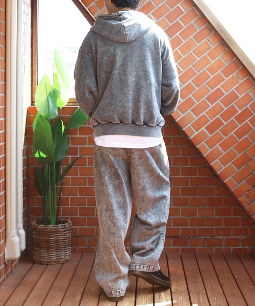 ８(eight)（エイト）の「グランジ加工ZIPプルパーカー（パーカー・メンズ・ホワイト/ブラウン/チャコールグレー・MEDIUM/LARGE）」の21枚目の写真