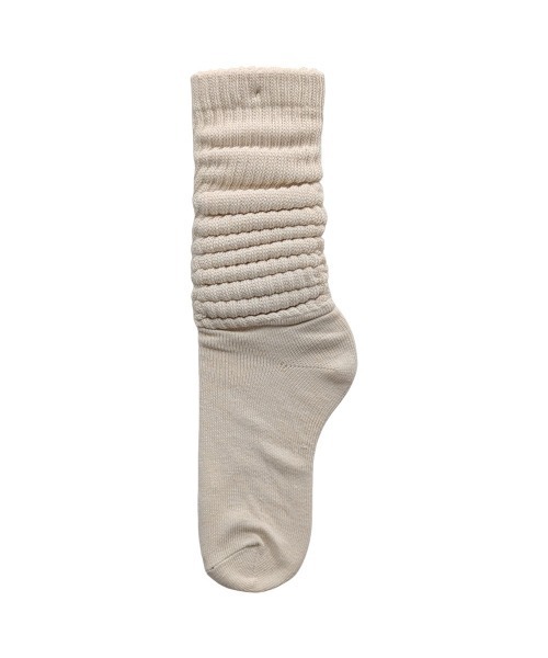 box408（ボックスヨンマルハチ）の「ルーズソックス 40cm丈 無地カラー（ソックス/靴下・レディース・ブラック/グレー/チャコールグレー/ホワイト/ブラウン/グリーン/ワインレッド/ベージュ/ネイビー/イエロー・23-25cm）」の6枚目の写真