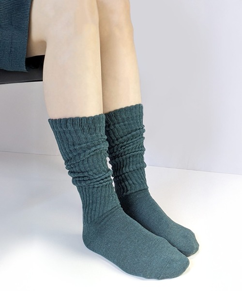 box408（ボックスヨンマルハチ）の「ルーズソックス 40cm丈 無地カラー（ソックス/靴下・レディース・ブラック/グレー/チャコールグレー/ホワイト/ブラウン/グリーン/ワインレッド/ベージュ/ネイビー/イエロー・23-25cm）」の22枚目の写真