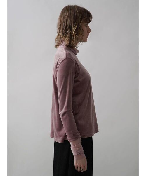 :ETHROF（イーサオブ）の「TULLE DOCKING VELOUR TOPS（Tシャツ/カットソー・レディース・フューシャピンク/ブラック/チャコール・MEDIUM）」の21枚目の写真