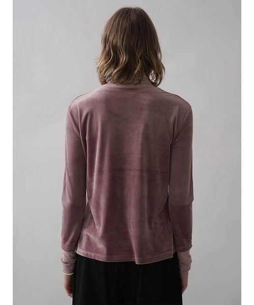:ETHROF（イーサオブ）の「TULLE DOCKING VELOUR TOPS（Tシャツ/カットソー・レディース・フューシャピンク/ブラック/チャコール・MEDIUM）」の22枚目の写真