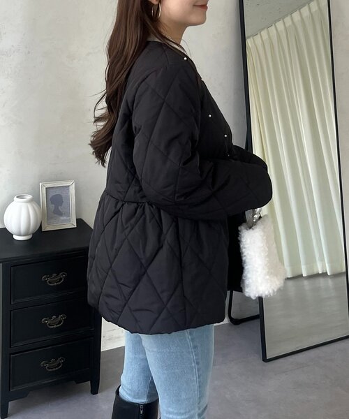 prose verse（プロズヴェール）の「キルティングパールペプラムブルゾン（ブルゾン・レディース・ブラック・MEDIUM/LARGE）」の22枚目の写真