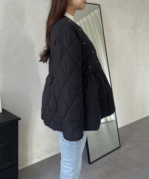 prose verse（プロズヴェール）の「キルティングパールペプラムブルゾン（ブルゾン・レディース・ブラック・MEDIUM/LARGE）」の11枚目の写真