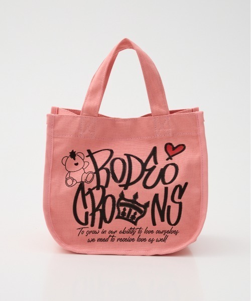 RODEO CROWNS WIDE BOWL(ロデオクラウンズワイドボウル)の「BRIDGE BEAR LOGO TOTE(トートバッグ・レディース・ブラウン/ピンク/ブラック・FREE)」の3枚目の写真