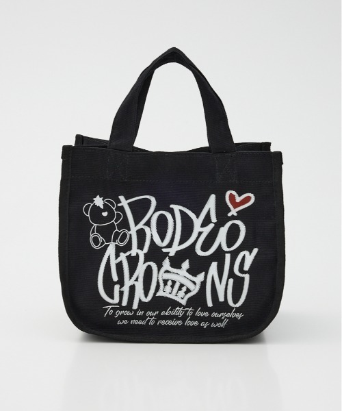 RODEO CROWNS WIDE BOWL(ロデオクラウンズワイドボウル)の「BRIDGE BEAR LOGO TOTE(トートバッグ・レディース・ブラウン/ピンク/ブラック・FREE)」の2枚目の写真