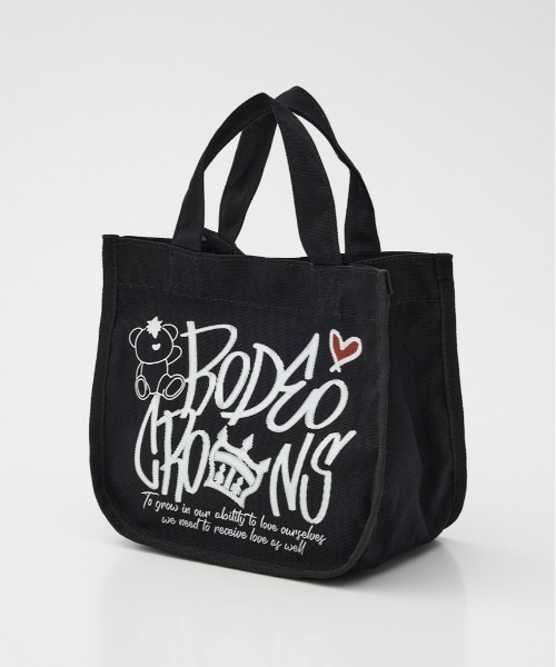 RODEO CROWNS WIDE BOWL(ロデオクラウンズワイドボウル)の「BRIDGE BEAR LOGO TOTE(トートバッグ・レディース・ブラウン/ピンク/ブラック・FREE)」の4枚目の写真