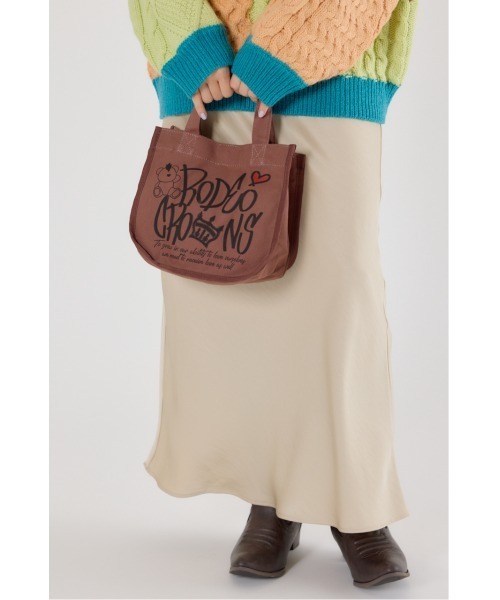 RODEO CROWNS WIDE BOWL(ロデオクラウンズワイドボウル)の「BRIDGE BEAR LOGO TOTE(トートバッグ・レディース・ブラウン/ピンク/ブラック・FREE)」の13枚目の写真