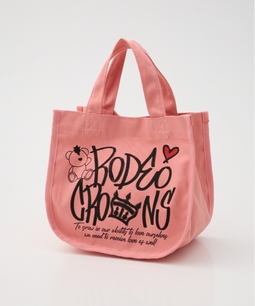 RODEO CROWNS WIDE BOWL(ロデオクラウンズワイドボウル)の「BRIDGE BEAR LOGO TOTE(トートバッグ・レディース・ブラウン/ピンク/ブラック・FREE)」の14枚目の写真