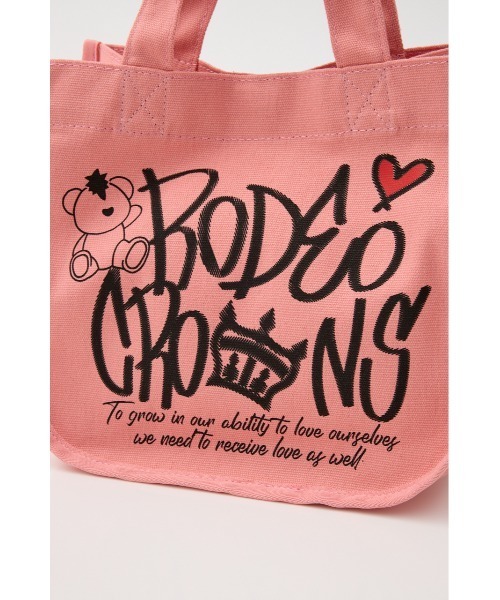 RODEO CROWNS WIDE BOWL(ロデオクラウンズワイドボウル)の「BRIDGE BEAR LOGO TOTE(トートバッグ・レディース・ブラウン/ピンク/ブラック・FREE)」の18枚目の写真