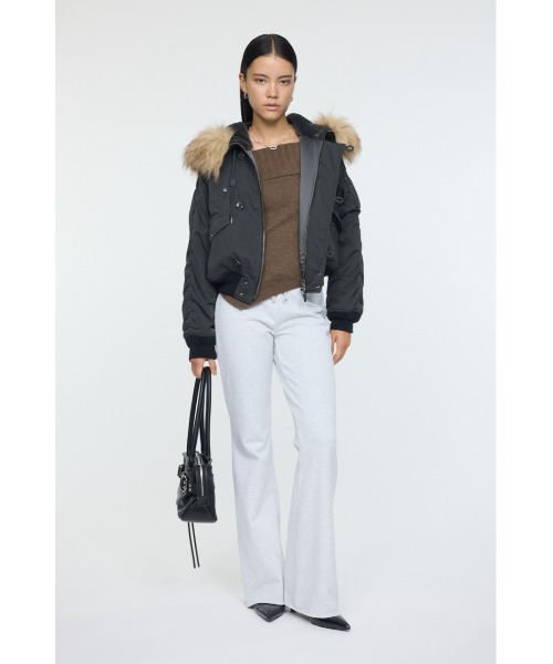 MOUSSY(マウジー)の「FLARE スウェットパンツ(スウェットパンツ・レディース・ベージュ/ライトブラック/杢グレー・1/2)」の14枚目の写真