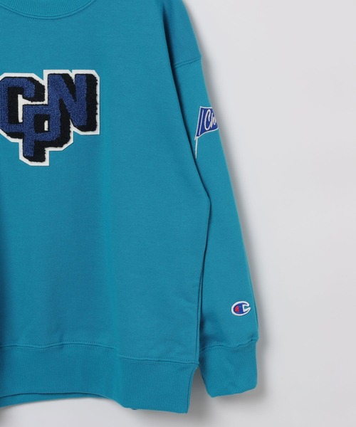 Champion(チャンピオン)の「【Champion(チャンピオン)】サガラ刺繍スウェット(KIDS)(スウェット・キッズ・グレー/ターコイズブルー/チャコール・120cm/130cm/140cm/150cm/160cm)」の6枚目の写真