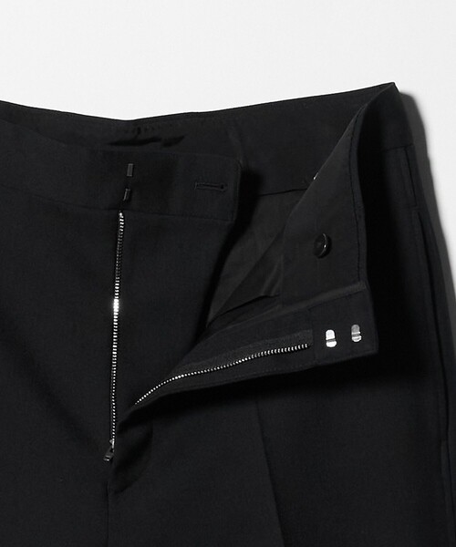 H＞クリアウール ダブルクロス ノープリーツパンツ（スラックス）｜H